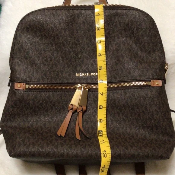 Michael Kors Dark Brown Monogram Backpack